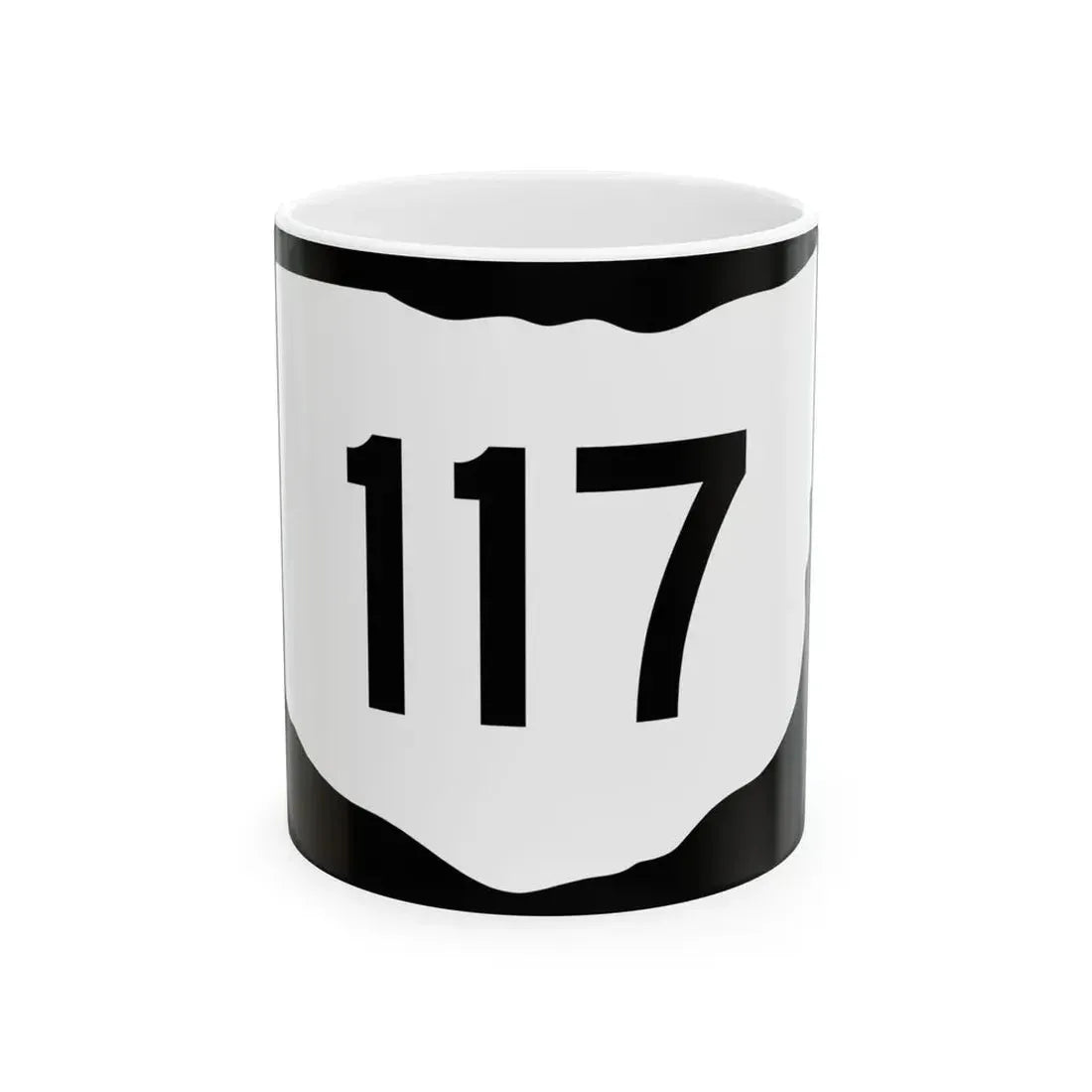 OH-117 (Ohio) (Road Sign) White Coffee Mug 11oz - Go Mug Yourself