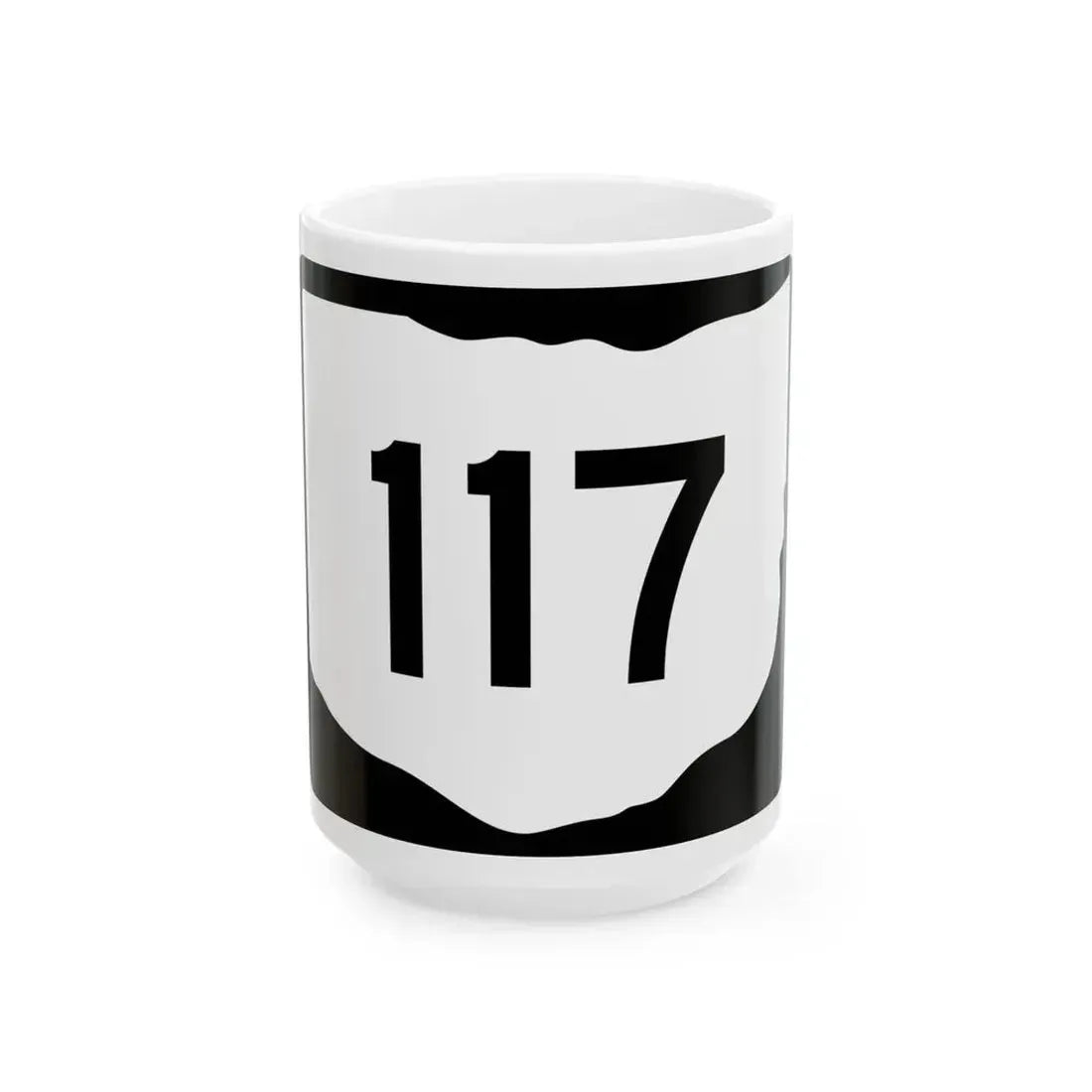 OH-117 (Ohio) (Road Sign) White Coffee Mug 15oz - Go Mug Yourself