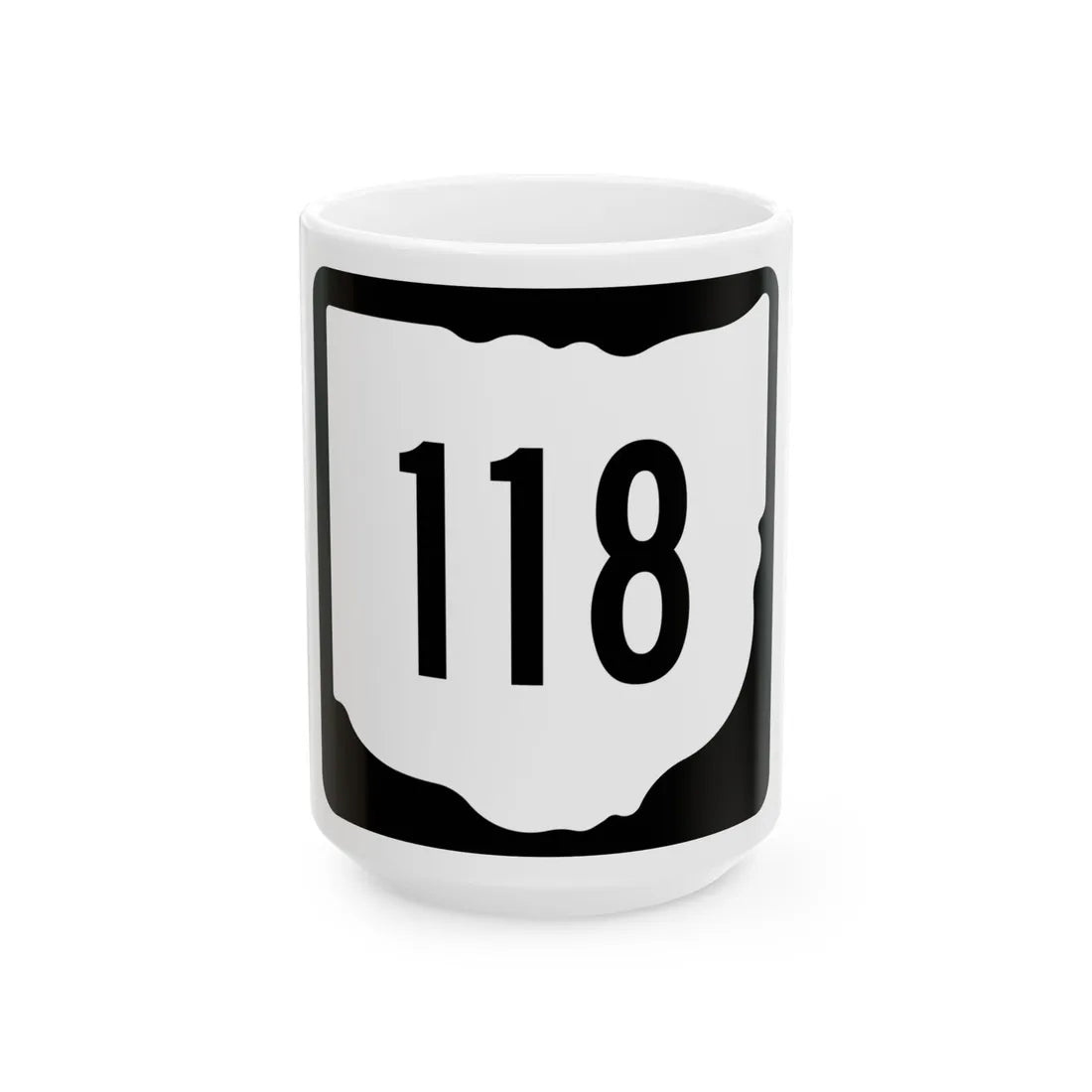 OH-118 1967 (Ohio) (Road Sign) White Coffee Mug 15oz - Go Mug Yourself