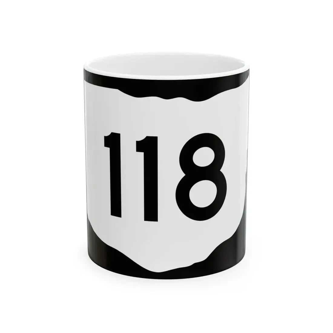 OH-118 (Ohio) (Road Sign) White Coffee Mug 11oz - Go Mug Yourself