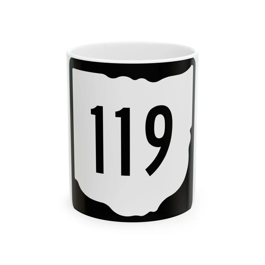 OH-119 1967 (Ohio) (Road Sign) White Coffee Mug 11oz - Go Mug Yourself