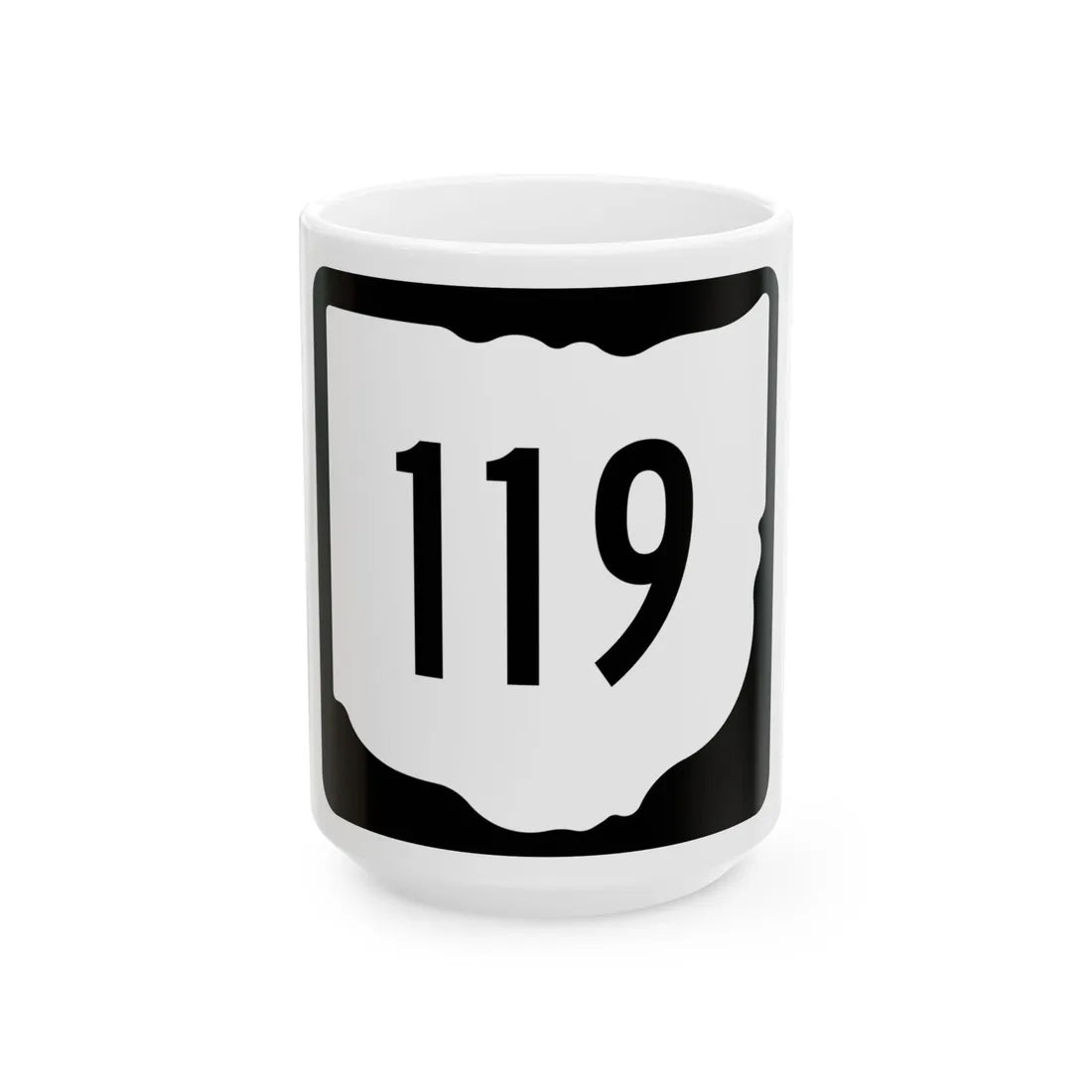 OH-119 1967 (Ohio) (Road Sign) White Coffee Mug 15oz - Go Mug Yourself