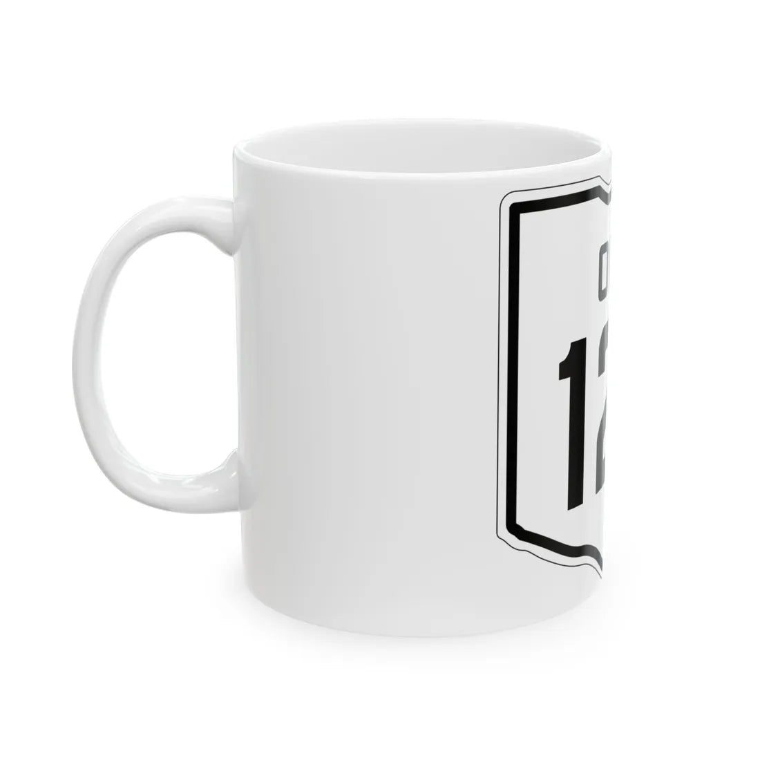 OH-120 1927 (Ohio) (Road Sign) White Coffee Mug - Go Mug Yourself