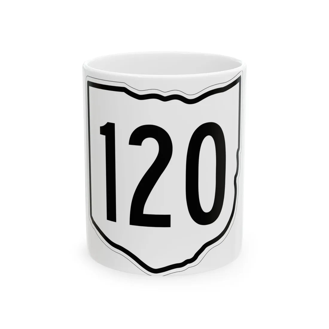 OH-120 1960 (Ohio) (Road Sign) White Coffee Mug 11oz - Go Mug Yourself