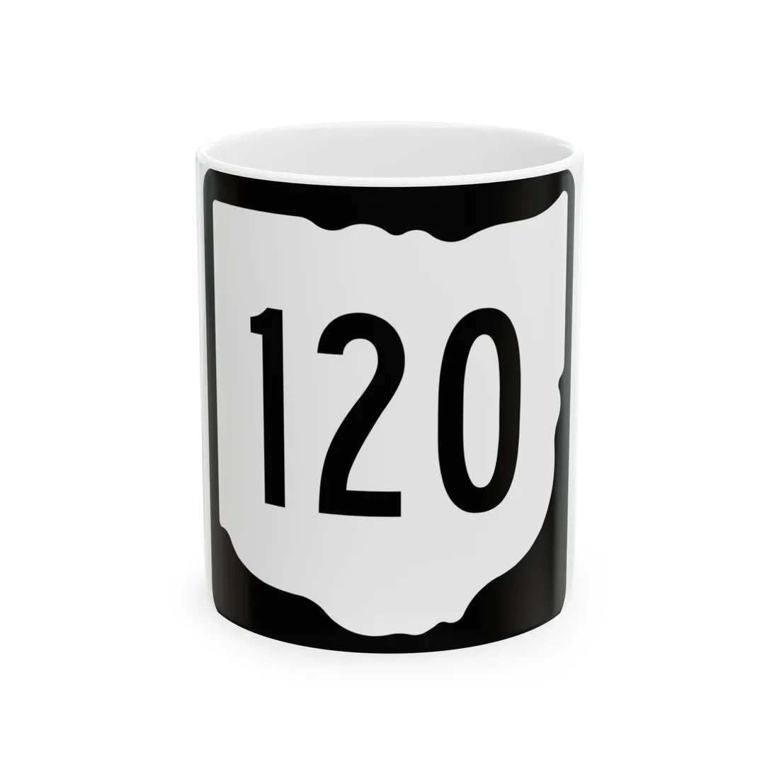 OH-120 1967 (Ohio) (Road Sign) White Coffee Mug 11oz - Go Mug Yourself