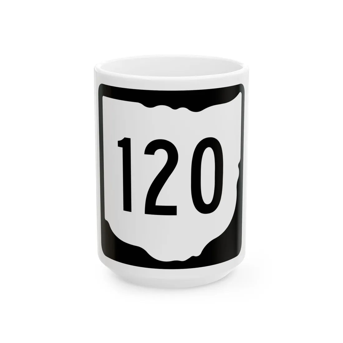 OH-120 1967 (Ohio) (Road Sign) White Coffee Mug 15oz - Go Mug Yourself