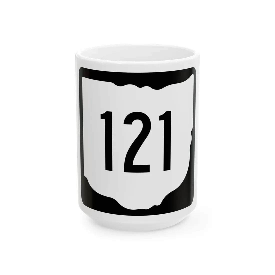OH-121 1967 (Ohio) (Road Sign) White Coffee Mug 15oz - Go Mug Yourself