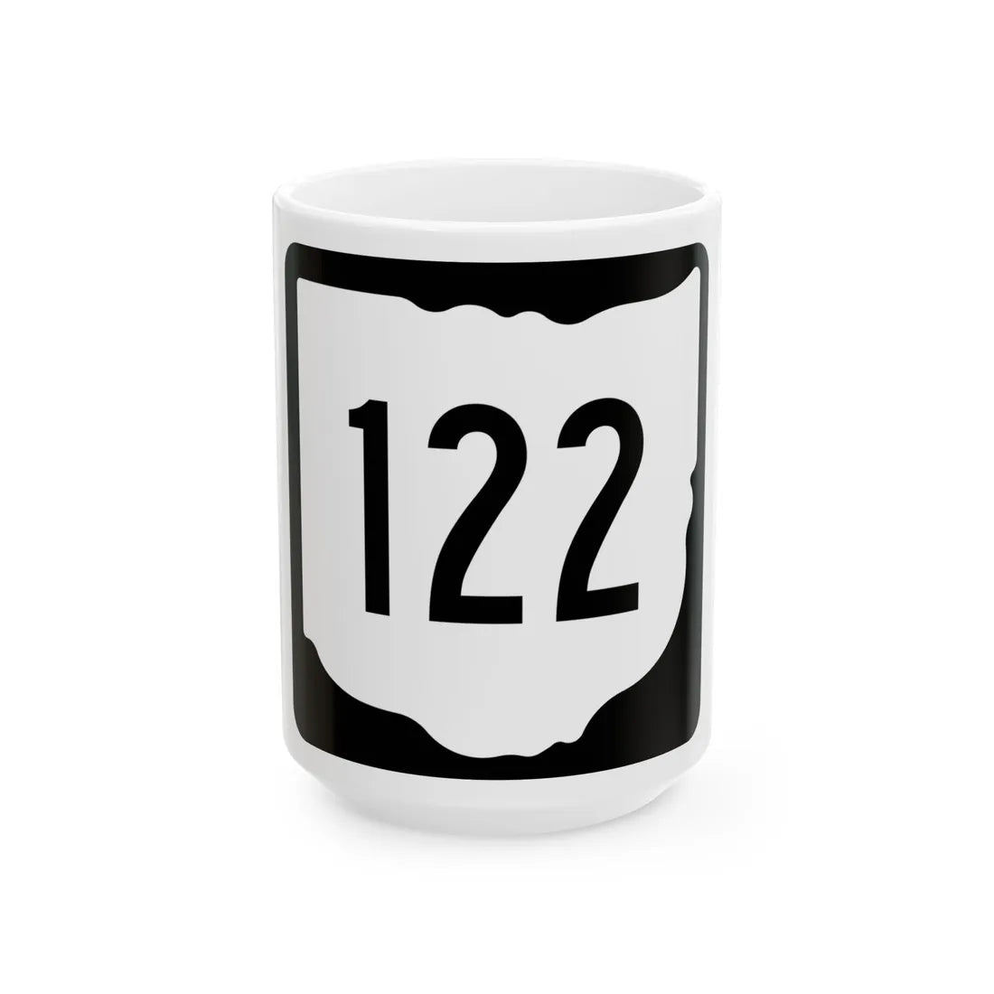 OH-122 1967 (Ohio) (Road Sign) White Coffee Mug 15oz - Go Mug Yourself