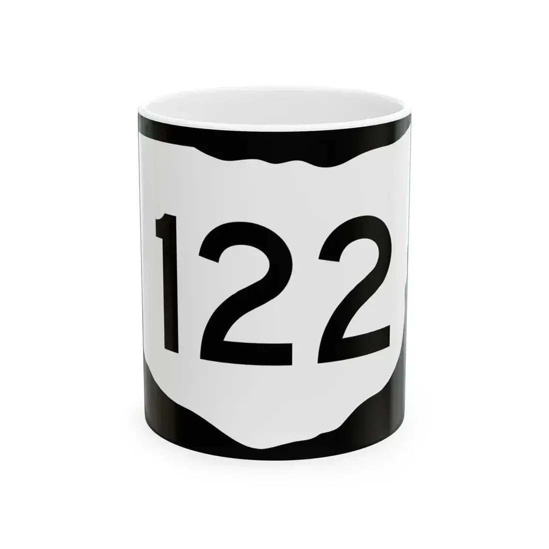 OH-122 (Ohio) (Road Sign) White Coffee Mug 11oz - Go Mug Yourself