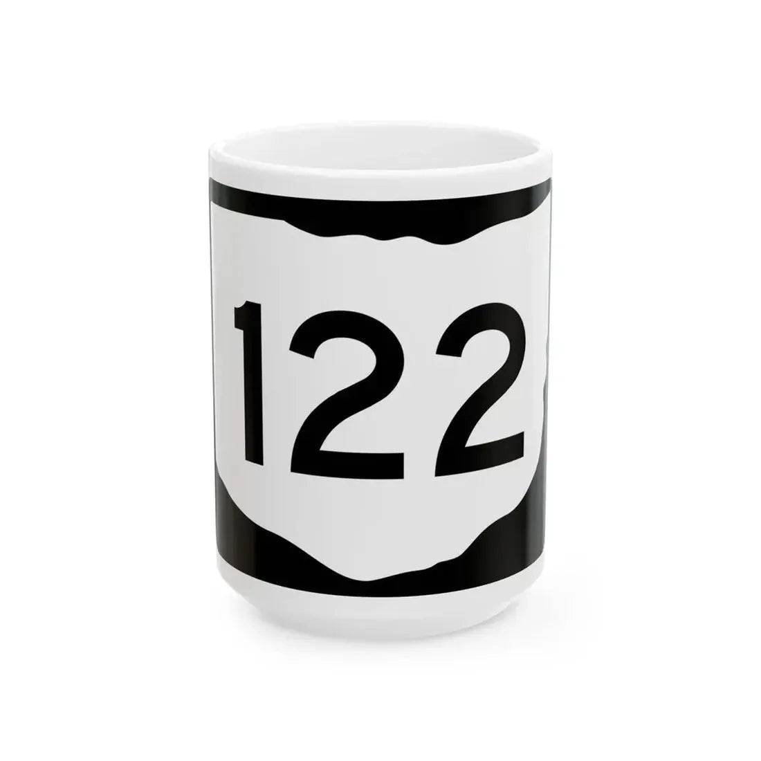 OH-122 (Ohio) (Road Sign) White Coffee Mug 15oz - Go Mug Yourself