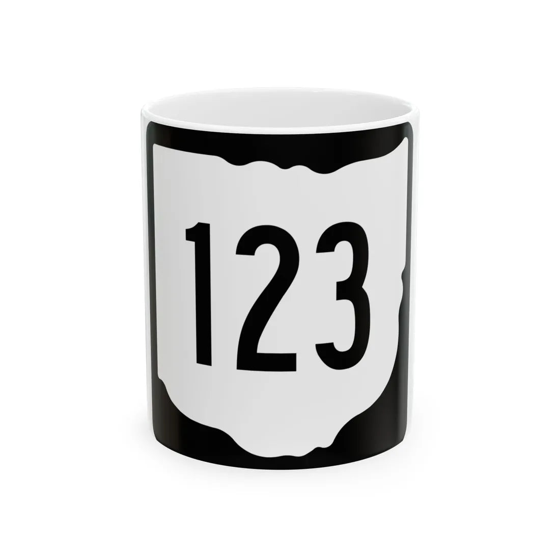 OH-123 1967 (Ohio) (Road Sign) White Coffee Mug 11oz - Go Mug Yourself