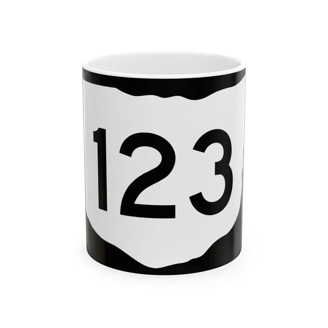 OH-123 (Ohio) (Road Sign) White Coffee Mug 11oz - Go Mug Yourself