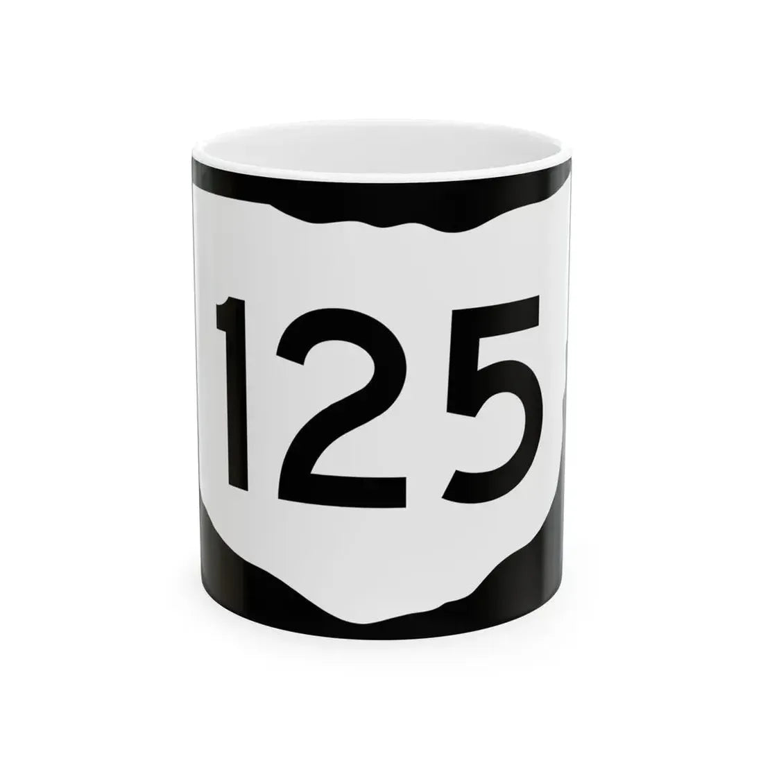 OH-125 (Ohio) (Road Sign) White Coffee Mug 11oz - Go Mug Yourself