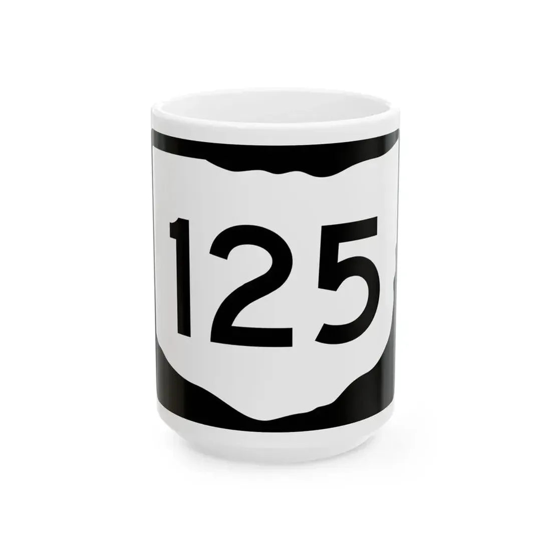 OH-125 (Ohio) (Road Sign) White Coffee Mug 15oz - Go Mug Yourself