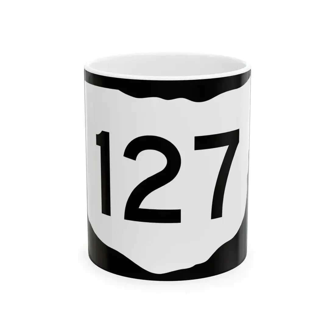 OH-127 (Ohio) (Road Sign) White Coffee Mug 11oz - Go Mug Yourself