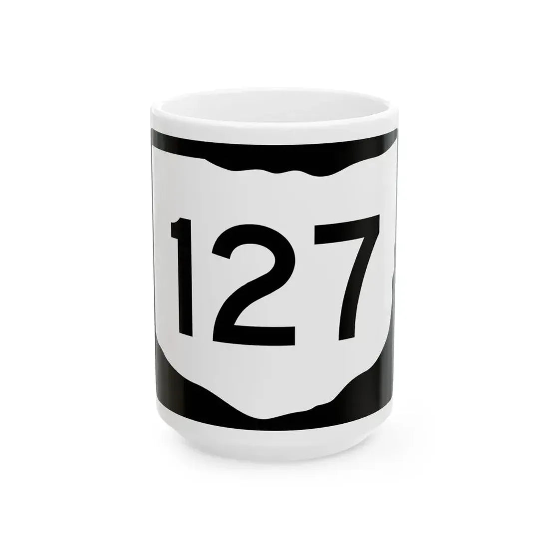 OH-127 (Ohio) (Road Sign) White Coffee Mug 15oz - Go Mug Yourself