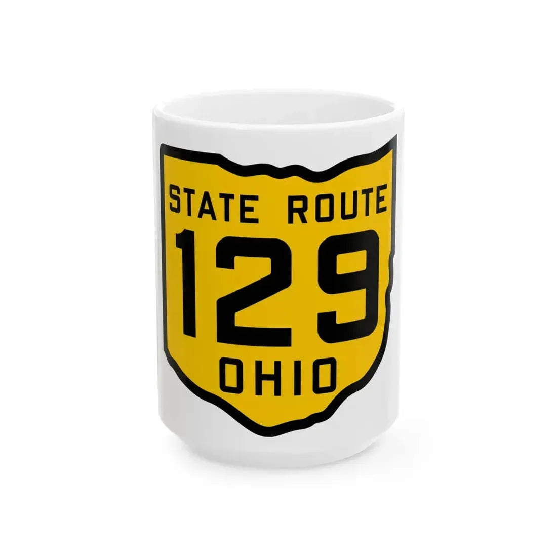OH-129 1920 (Ohio) (Road Sign) White Coffee Mug 15oz - Go Mug Yourself