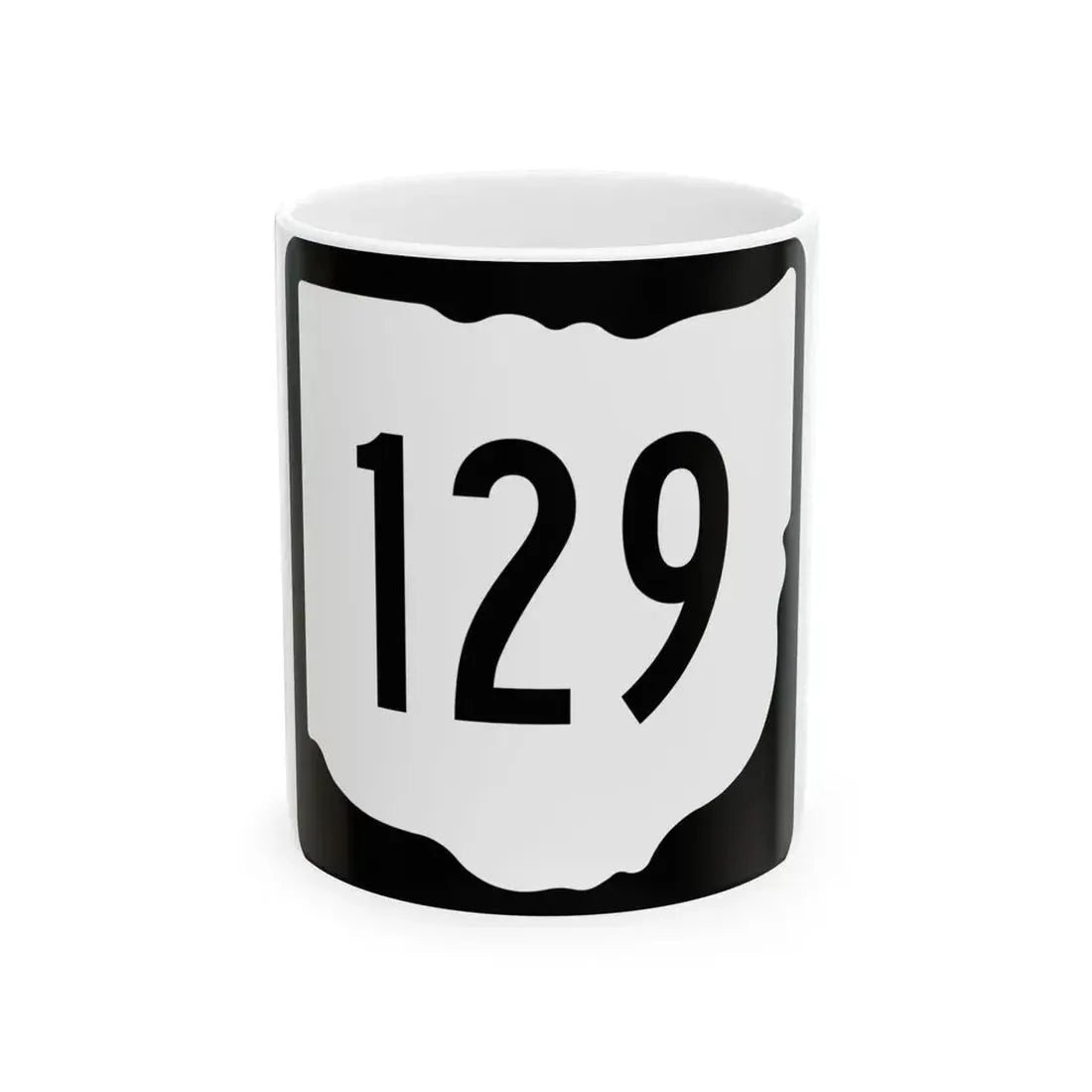 OH-129 1967 (Ohio) (Road Sign) White Coffee Mug 11oz - Go Mug Yourself