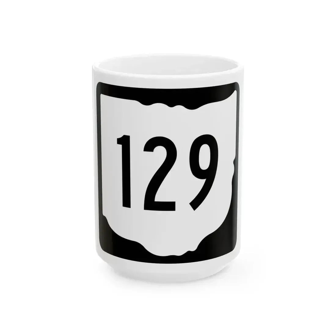 OH-129 1967 (Ohio) (Road Sign) White Coffee Mug 15oz - Go Mug Yourself