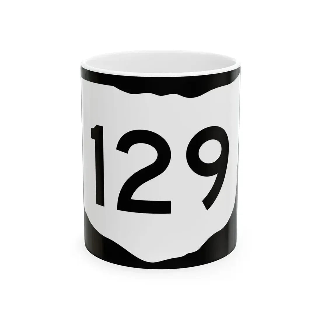 OH-129 (Ohio) (Road Sign) White Coffee Mug 11oz - Go Mug Yourself