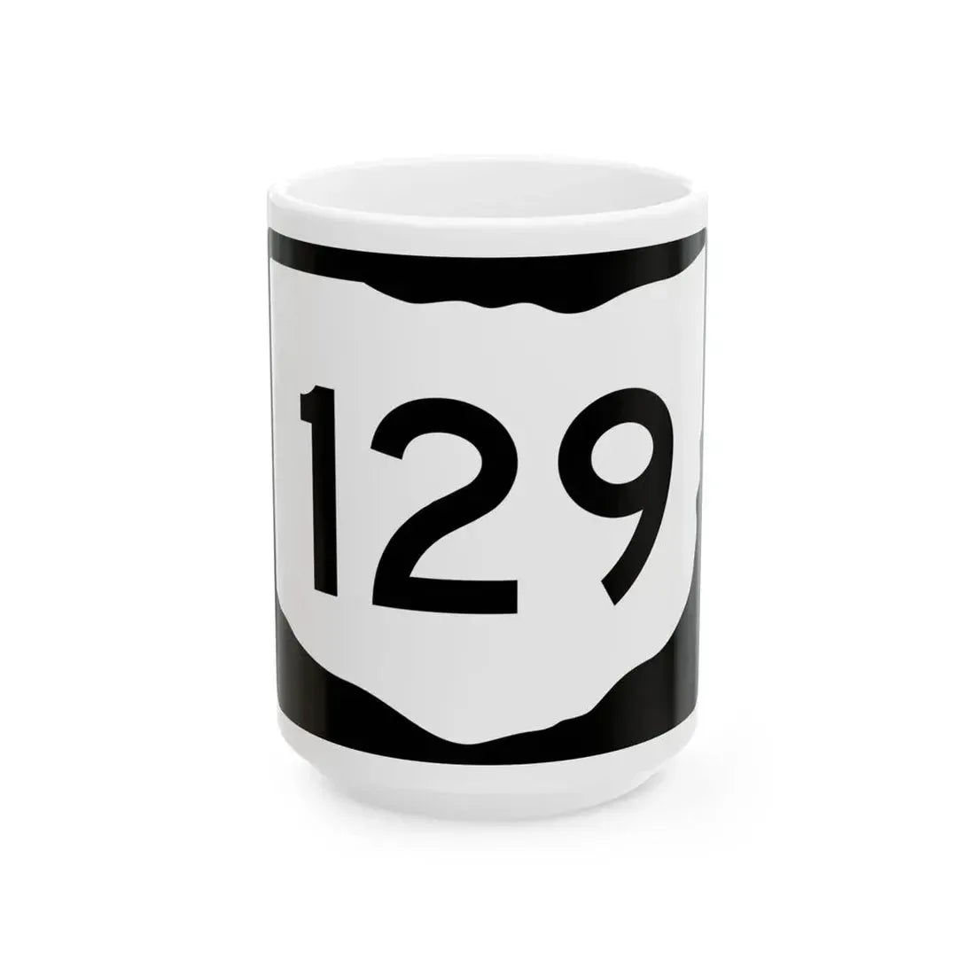 OH-129 (Ohio) (Road Sign) White Coffee Mug 15oz - Go Mug Yourself
