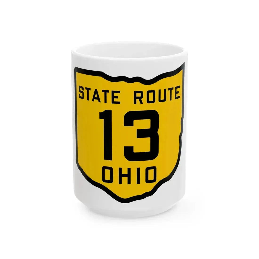 OH-13 1920 (Ohio) (Road Sign) White Coffee Mug 15oz - Go Mug Yourself