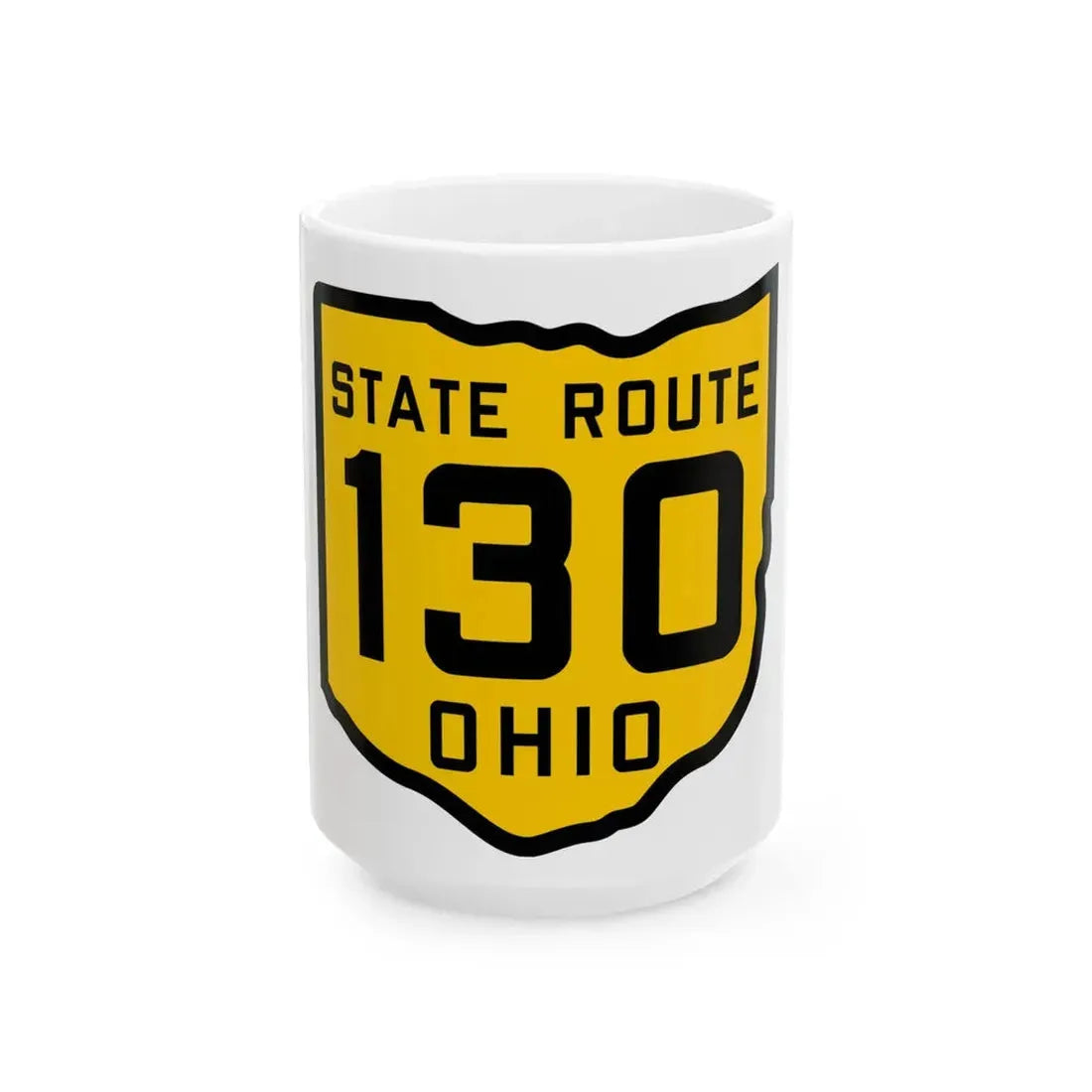 OH-130 1920 (Ohio) (Road Sign) White Coffee Mug 15oz - Go Mug Yourself
