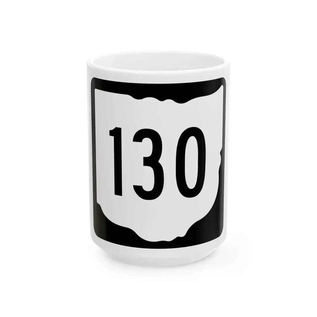 OH-130 1967 (Ohio) (Road Sign) White Coffee Mug 15oz - Go Mug Yourself