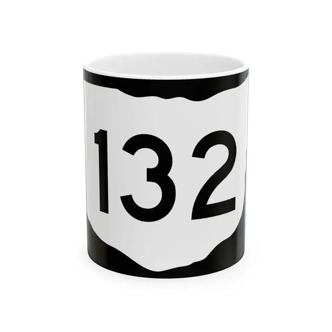 OH-132 (Ohio) (Road Sign) White Coffee Mug 11oz - Go Mug Yourself