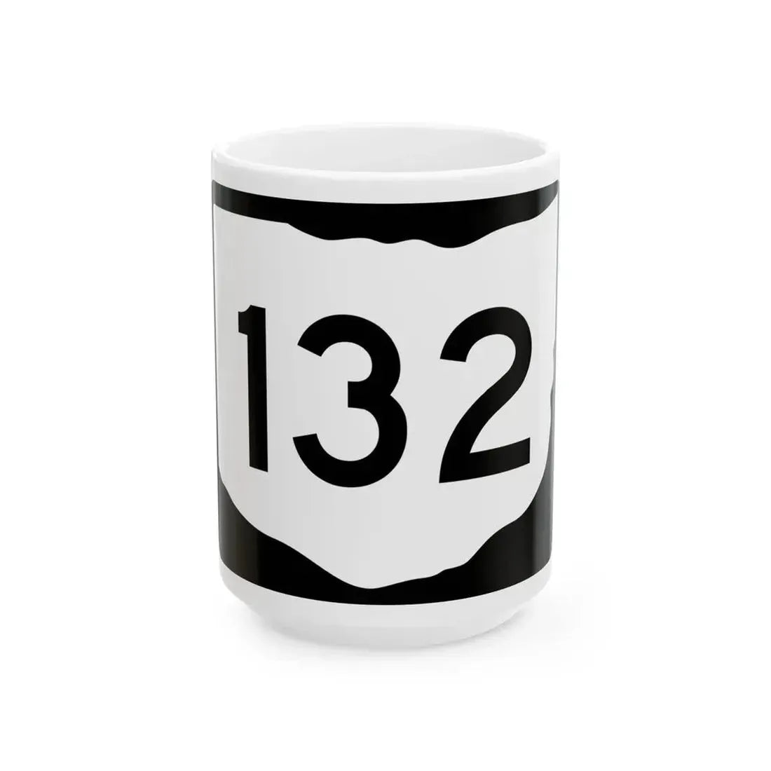OH-132 (Ohio) (Road Sign) White Coffee Mug 15oz - Go Mug Yourself