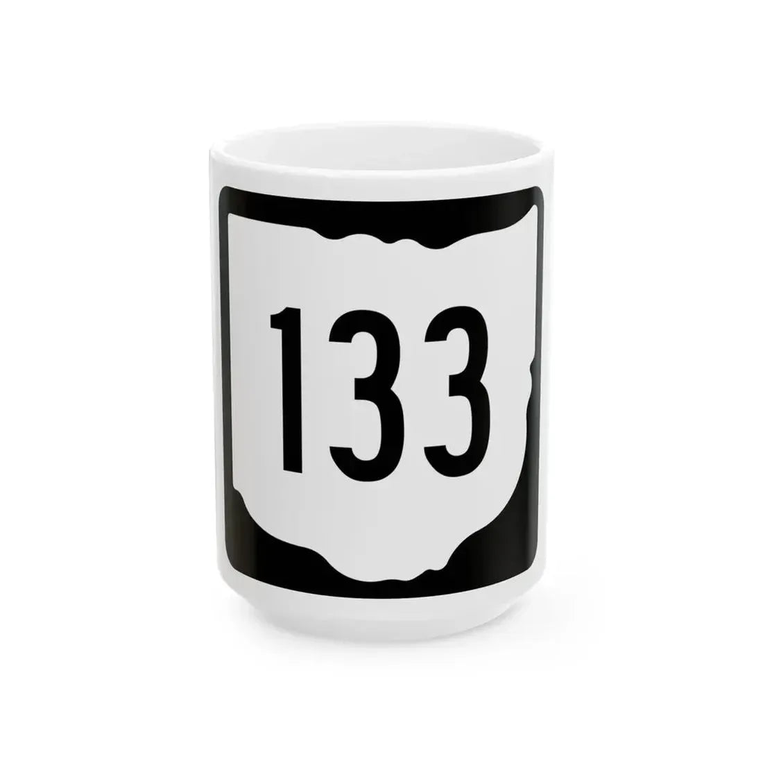 OH-133 1967 (Ohio) (Road Sign) White Coffee Mug 15oz - Go Mug Yourself