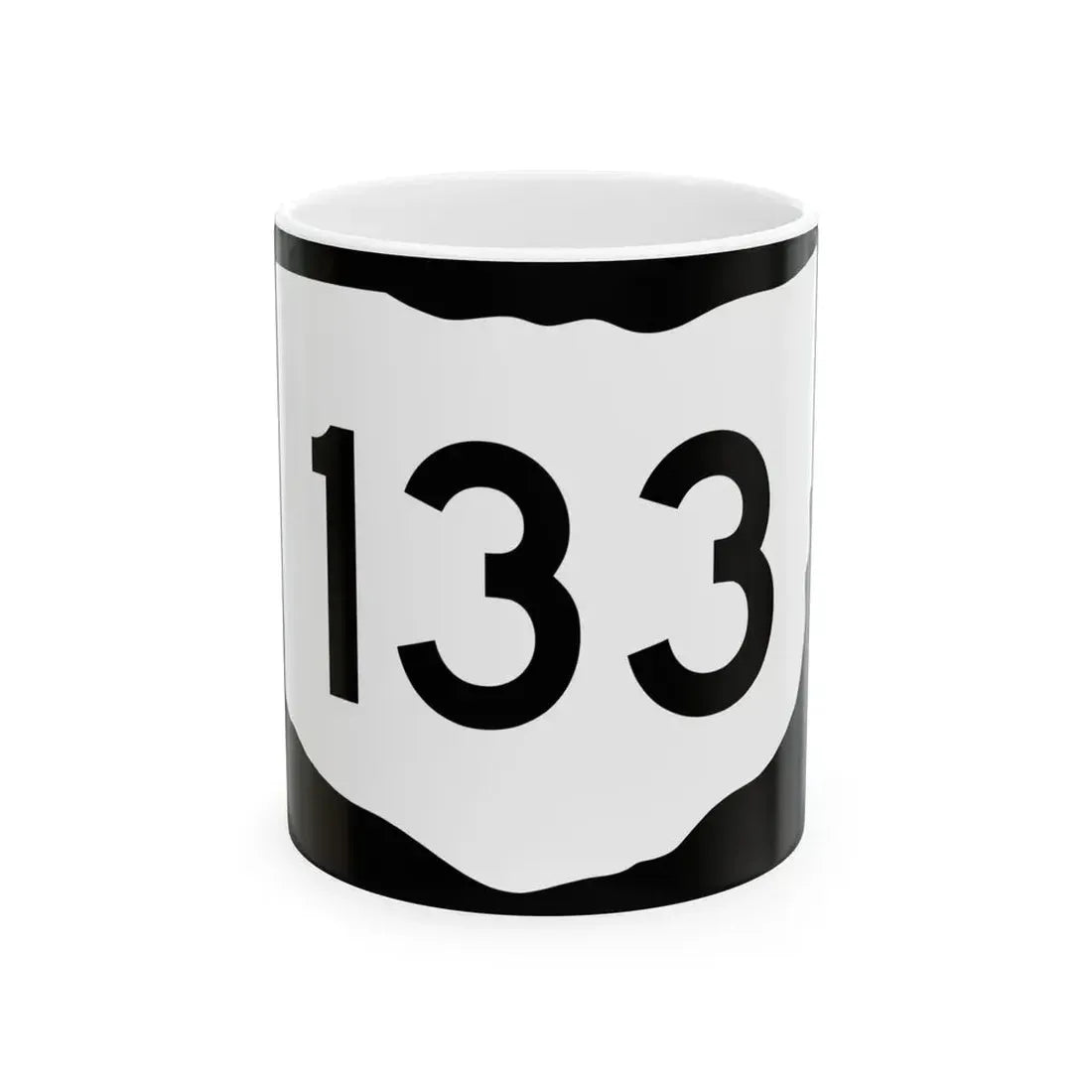 OH-133 (Ohio) (Road Sign) White Coffee Mug 11oz - Go Mug Yourself