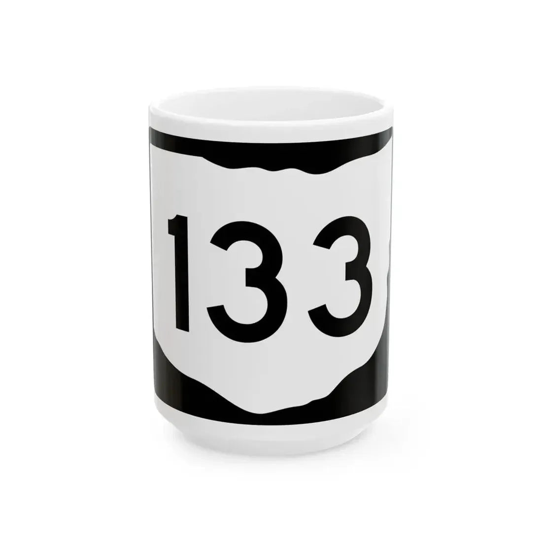 OH-133 (Ohio) (Road Sign) White Coffee Mug 15oz - Go Mug Yourself