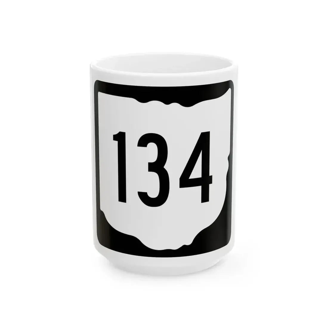 OH-134 1967 (Ohio) (Road Sign) White Coffee Mug 15oz - Go Mug Yourself