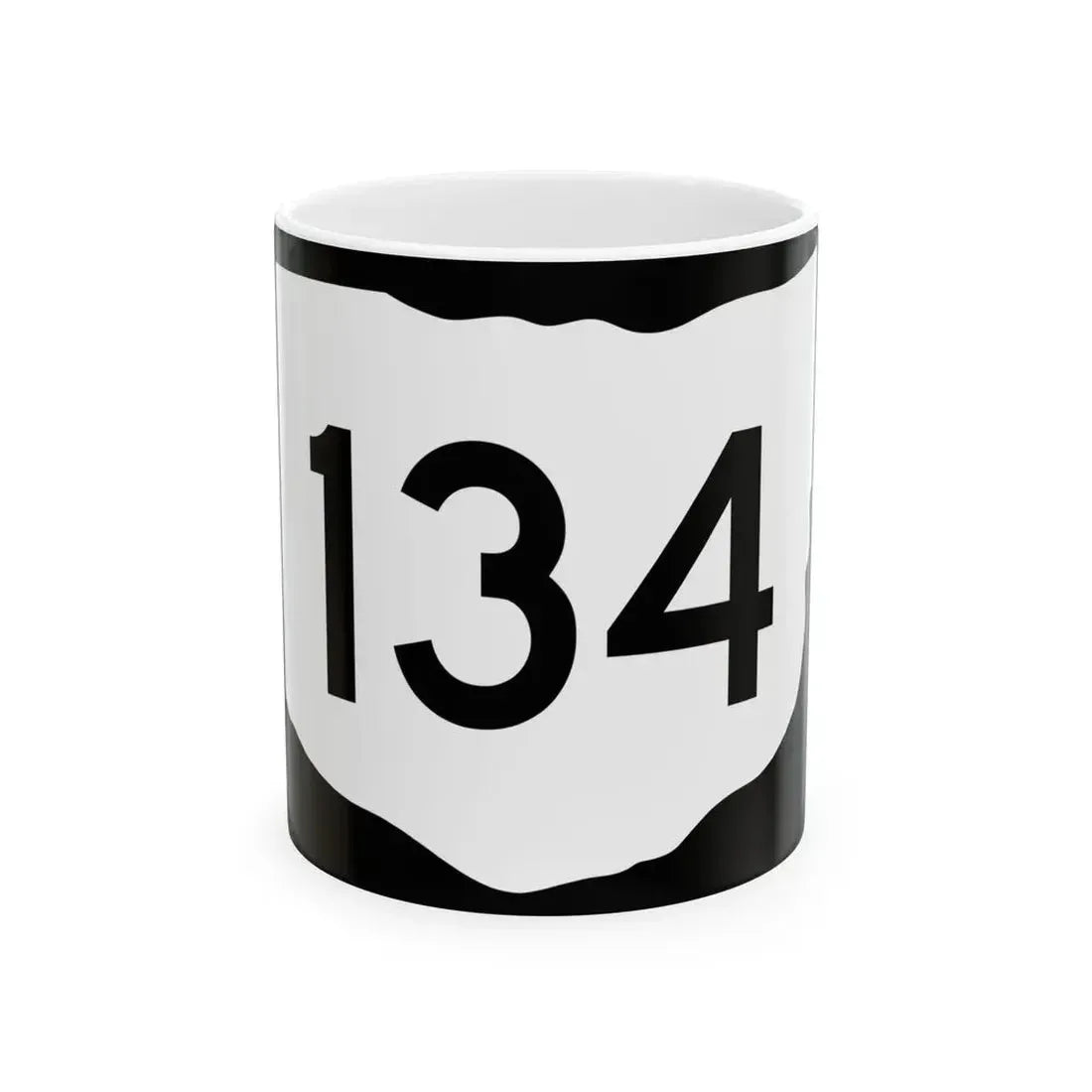 OH-134 (Ohio) (Road Sign) White Coffee Mug 11oz - Go Mug Yourself