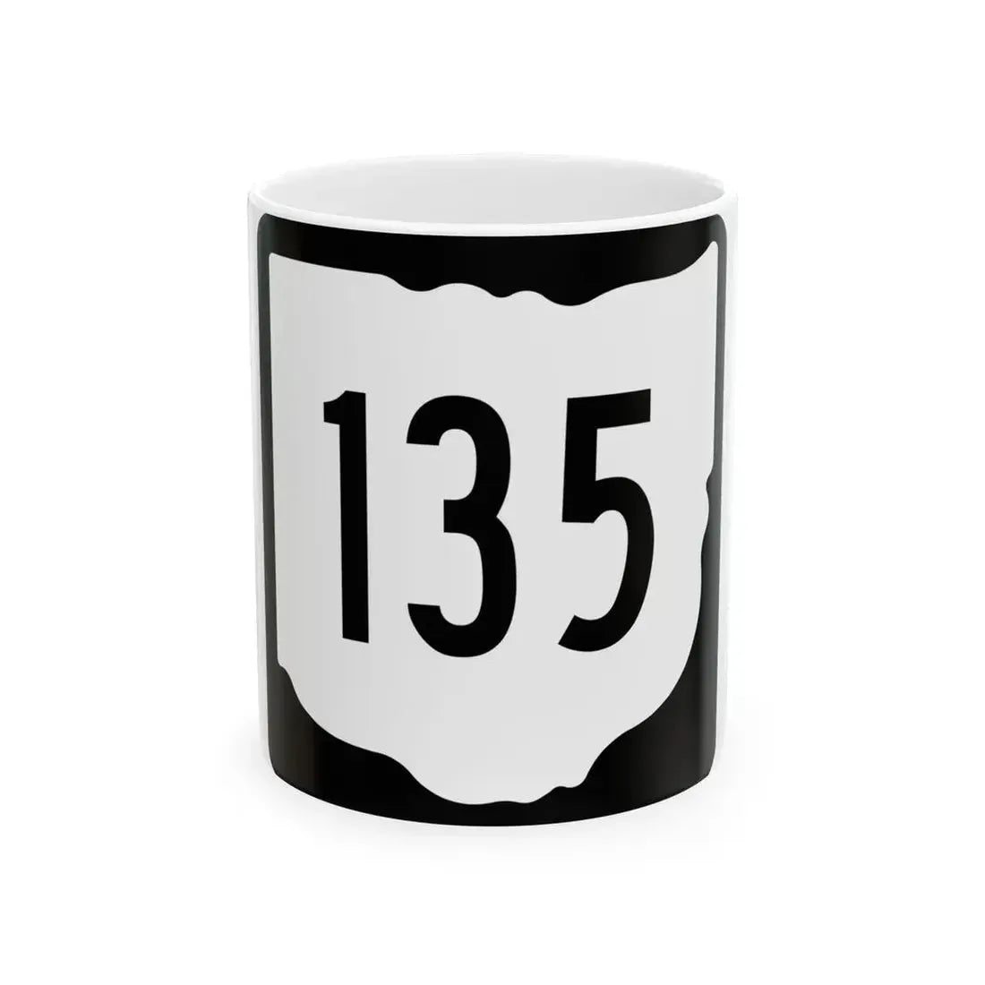 OH-135 1967 (Ohio) (Road Sign) White Coffee Mug 11oz - Go Mug Yourself