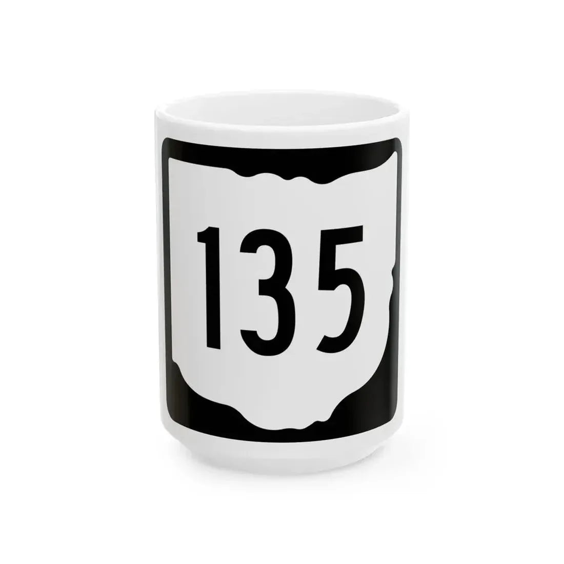 OH-135 1967 (Ohio) (Road Sign) White Coffee Mug 15oz - Go Mug Yourself