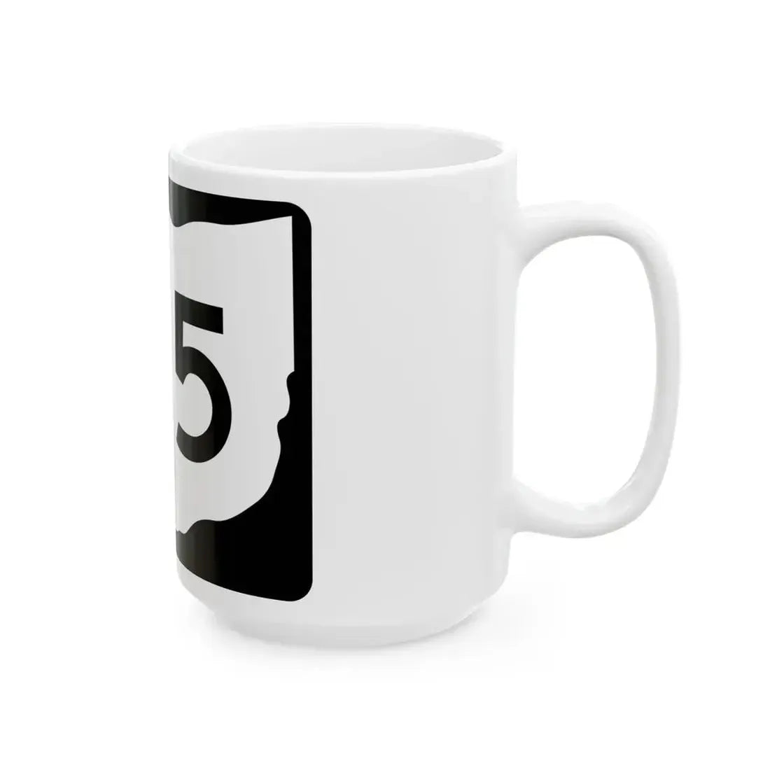 OH-135 (Ohio) (Road Sign) White Coffee Mug - Go Mug Yourself