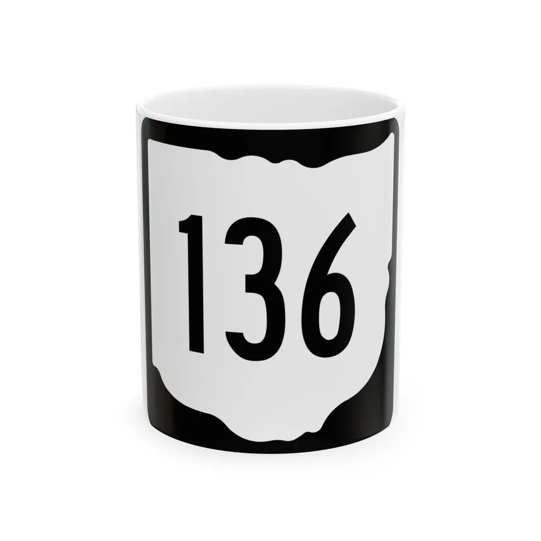 OH-136 1967 (Ohio) (Road Sign) White Coffee Mug 11oz - Go Mug Yourself