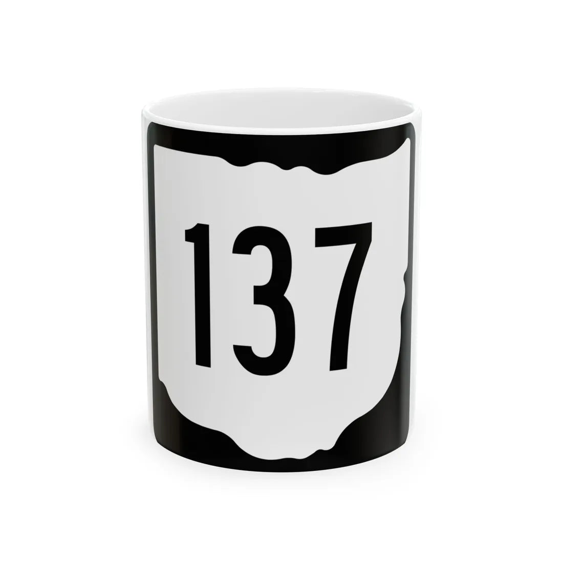 OH-137 1967 (Ohio) (Road Sign) White Coffee Mug 11oz - Go Mug Yourself