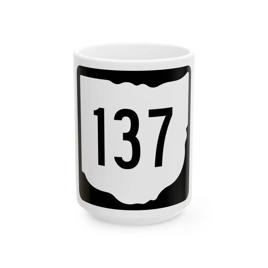 OH-137 1967 (Ohio) (Road Sign) White Coffee Mug 15oz - Go Mug Yourself