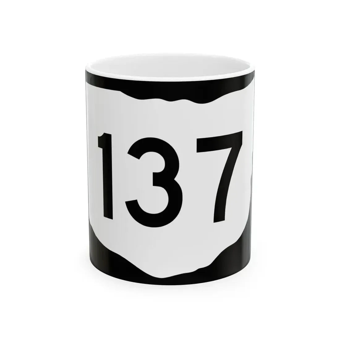OH-137 (Ohio) (Road Sign) White Coffee Mug 11oz - Go Mug Yourself