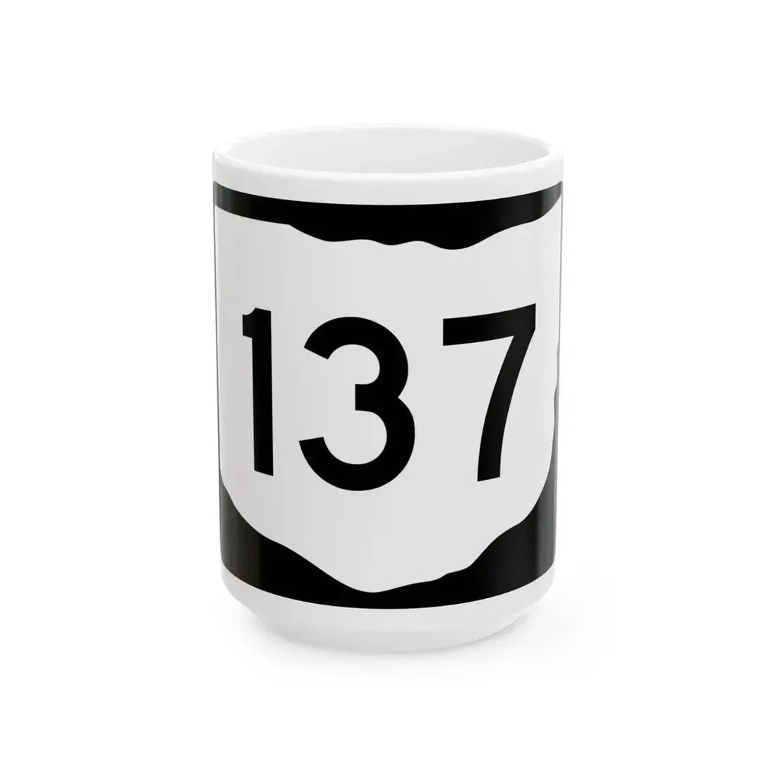 OH-137 (Ohio) (Road Sign) White Coffee Mug 15oz - Go Mug Yourself