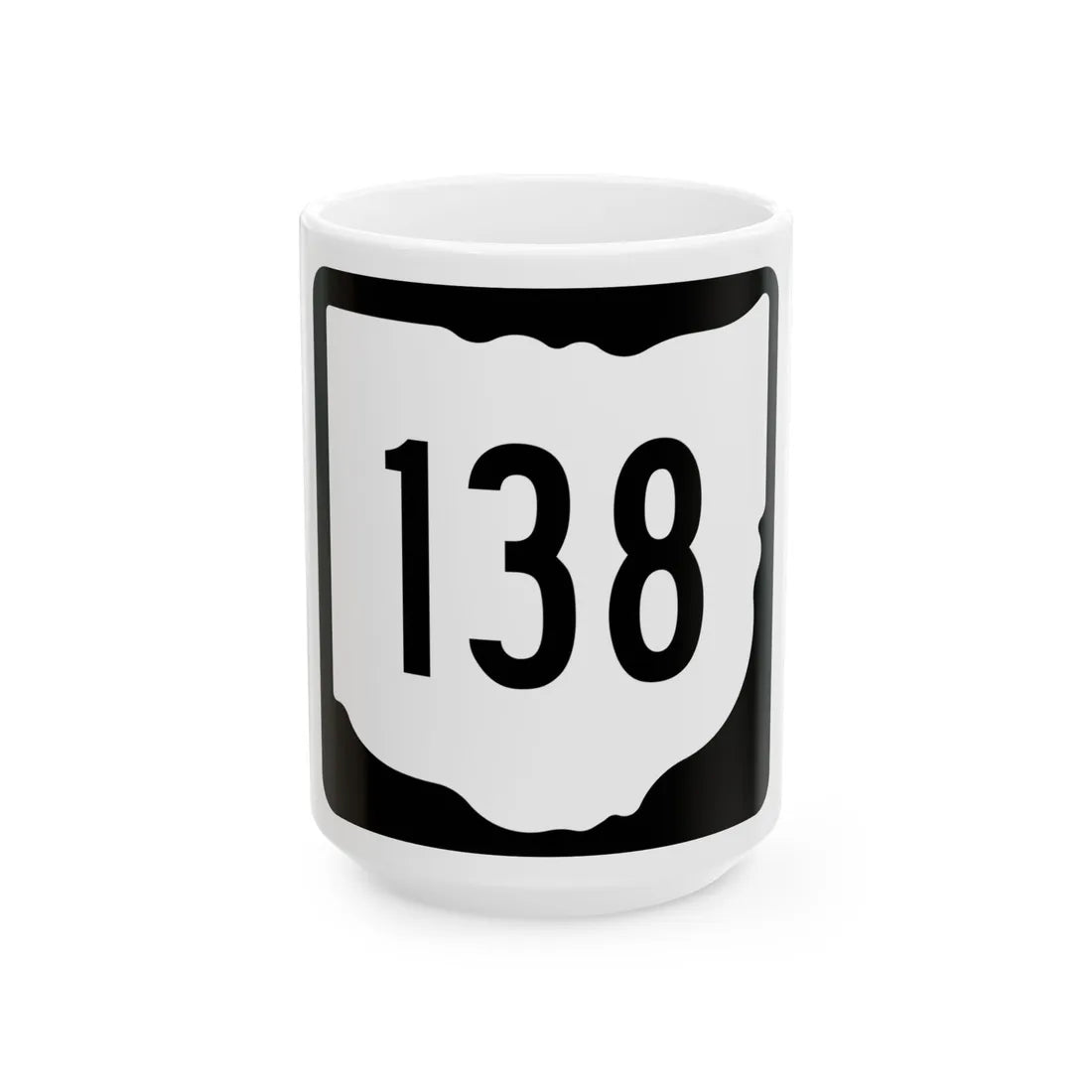 OH-138 1967 (Ohio) (Road Sign) White Coffee Mug 15oz - Go Mug Yourself