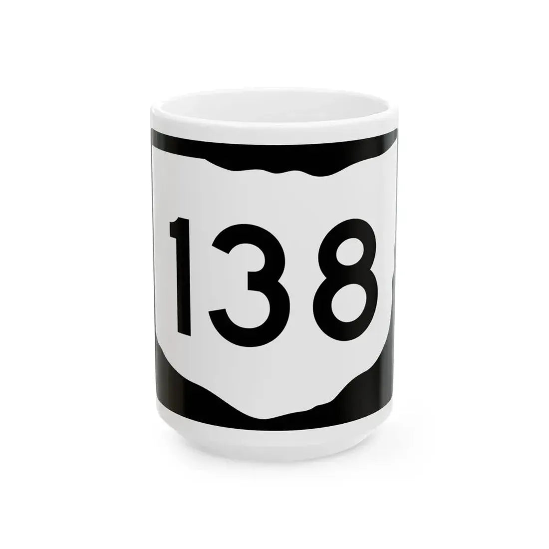 OH-138 (Ohio) (Road Sign) White Coffee Mug 15oz - Go Mug Yourself
