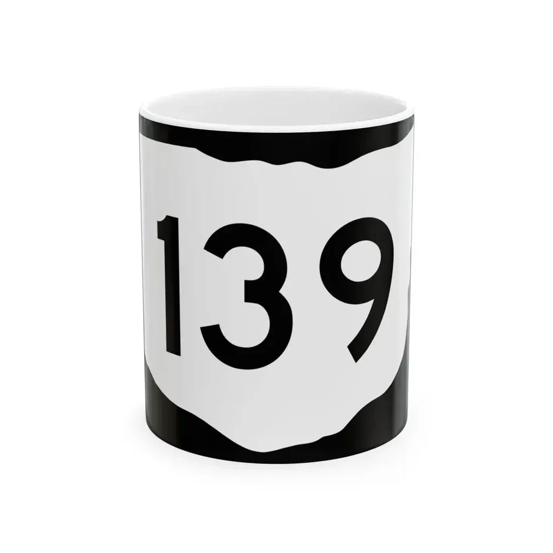OH-139 (Ohio) (Road Sign) White Coffee Mug 11oz - Go Mug Yourself