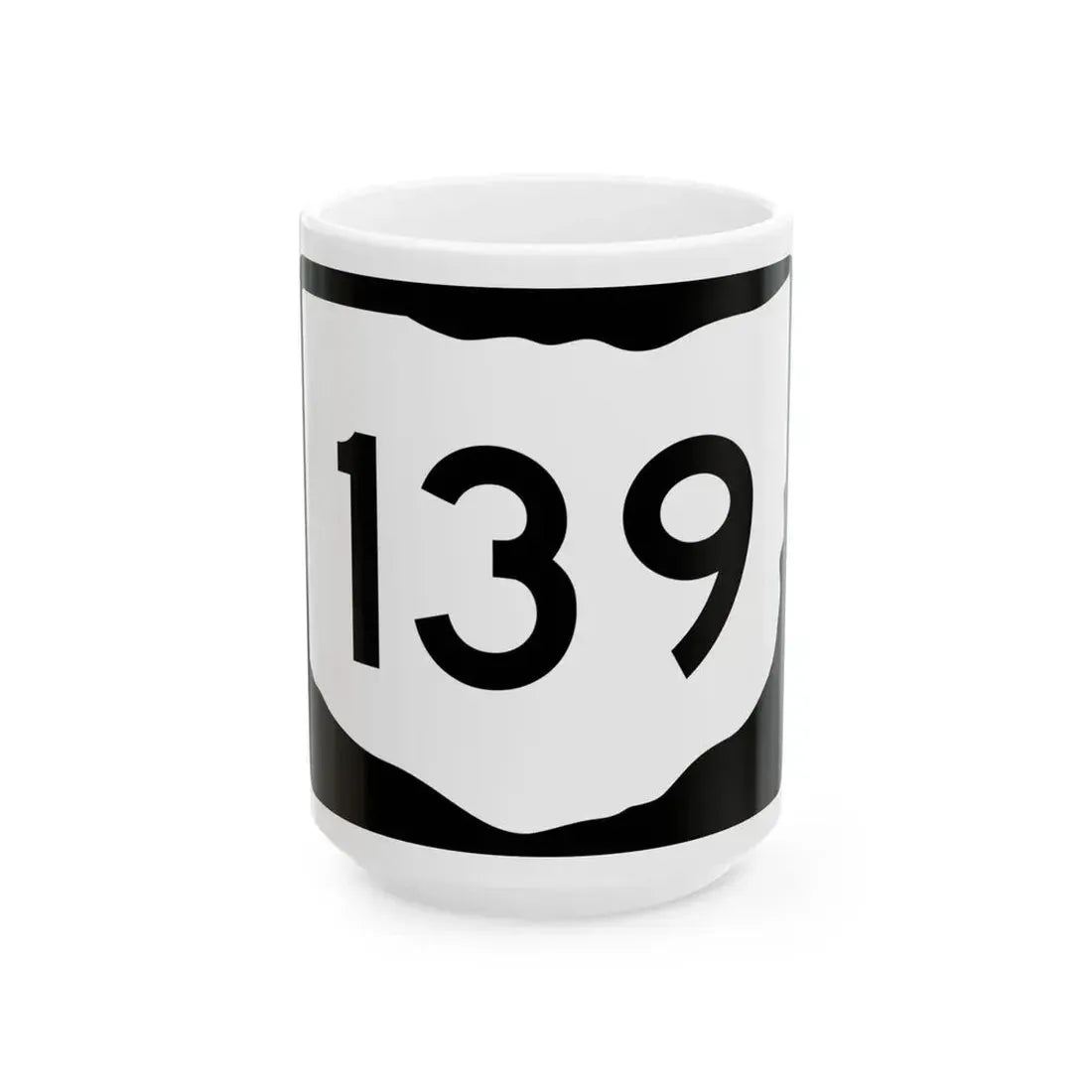 OH-139 (Ohio) (Road Sign) White Coffee Mug 15oz - Go Mug Yourself