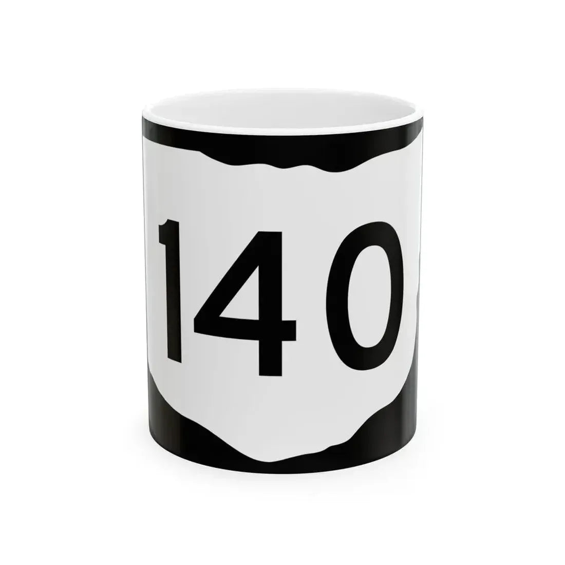 OH-140 (Ohio) (Road Sign) White Coffee Mug 11oz - Go Mug Yourself