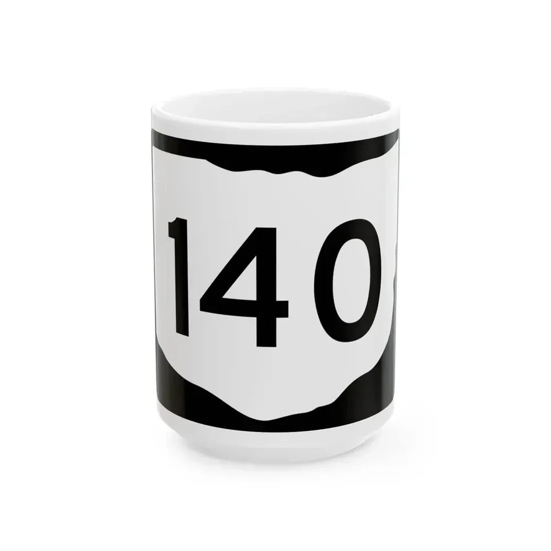 OH-140 (Ohio) (Road Sign) White Coffee Mug 15oz - Go Mug Yourself