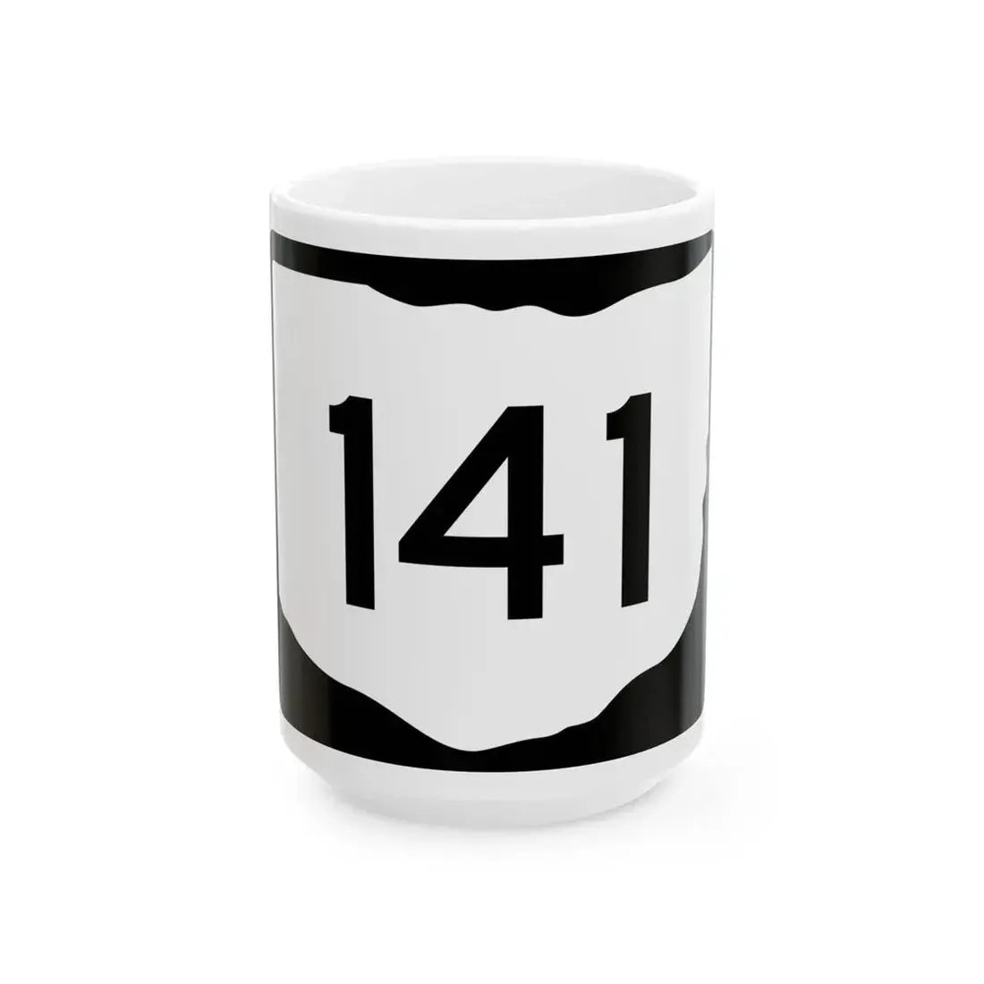 OH-141 (Ohio) (Road Sign) White Coffee Mug 15oz - Go Mug Yourself